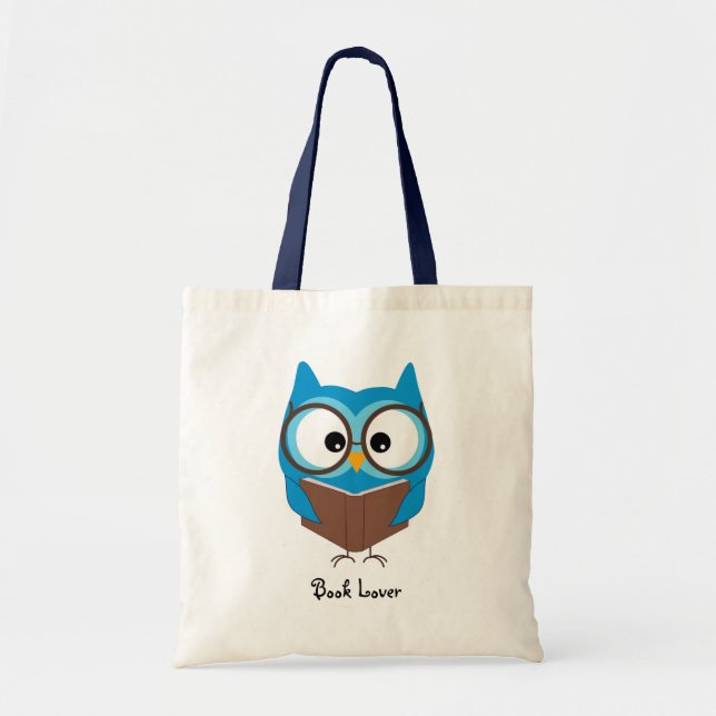 Amoureux des livres personnalisé de hibou - sac (Devant)