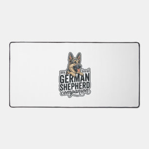 Amoureux du Berger Allemand Gravure Vintage Typogr