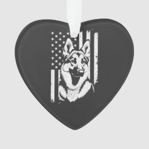 Amoureux du chien berger allemand Drapeau américai