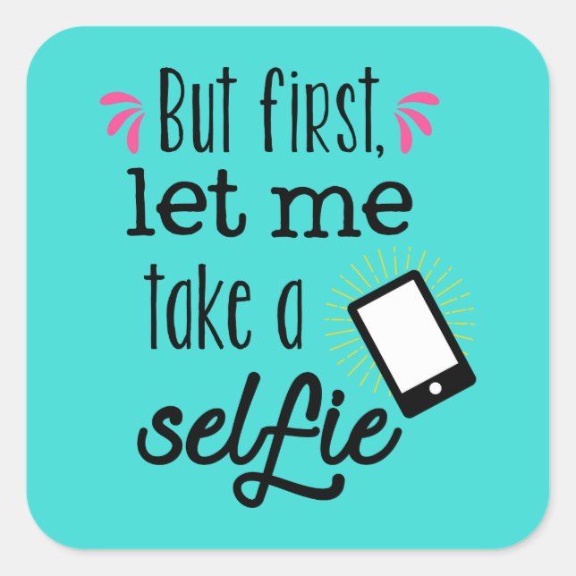 Amoureux du selfie amusant mot art sticker (Devant)