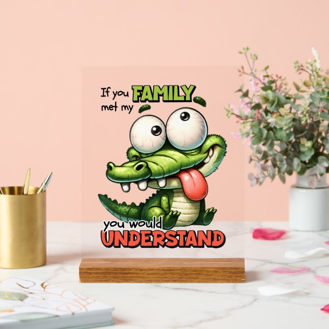Amoureux Famille alligator mot art (Mariage)