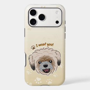 Amoureux heureux de chien Shih Tzu Je vous fais wo