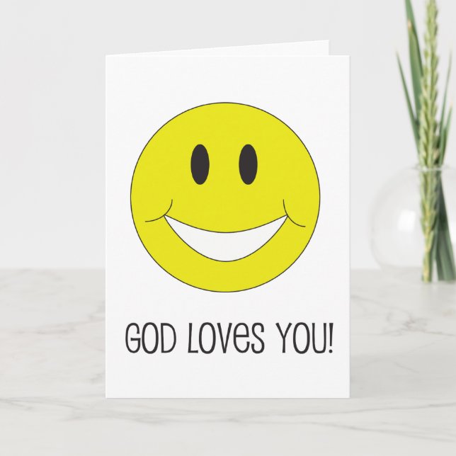 Amours de Dieu de sourire vous carte de voeux (Devant)