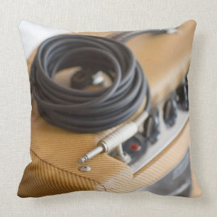 Amp and Cable Throw Pillow