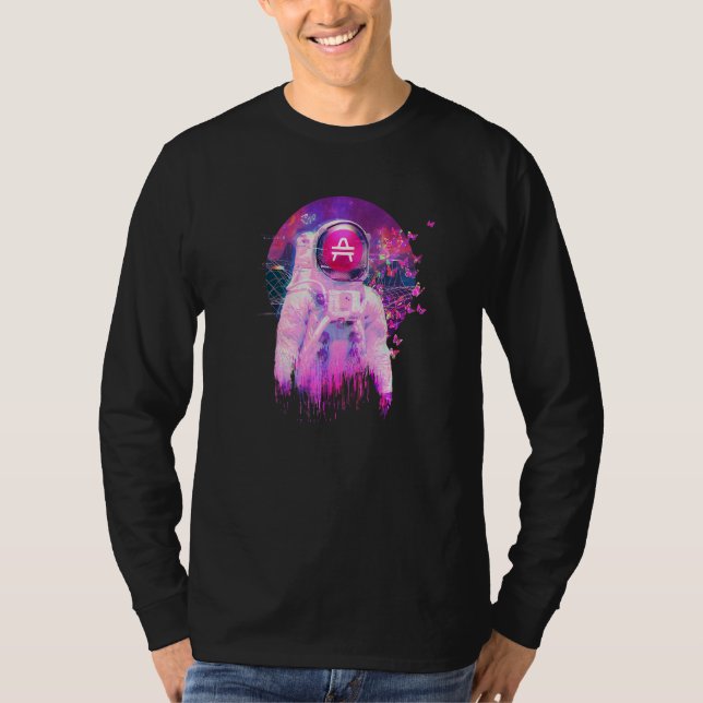 Amp Crypto Moon Man Space Dream Cryptocurrency T-Shirt (Front)