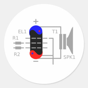 Amp Tube Classic Round Sticker