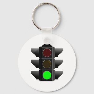 Ampel traffic light grün green keychain