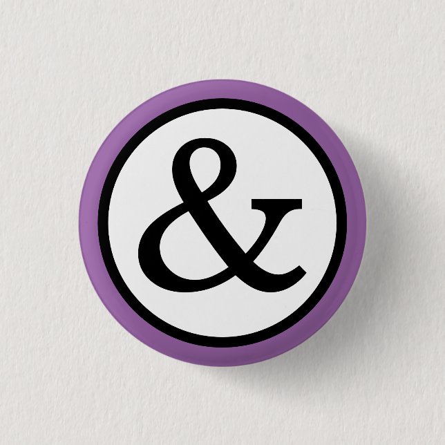Ampersand 1 Inch Round Button (Front)