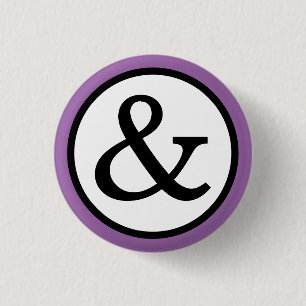 Ampersand 1 Inch Round Button