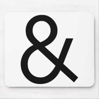 Ampersand - Black Mouse Pad