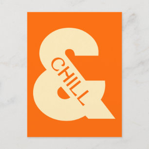 Ampersand Chill Minimalist Postcard
