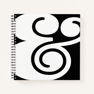 Ampersand "&" Designer BL B/W Notebook