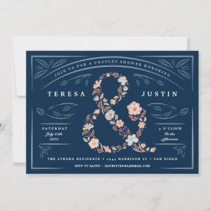 Ampersand Floral Couples ShowParty Invitation