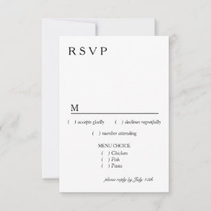 Ampersand Floral Moderne Rose Plum RSVP avec Menu