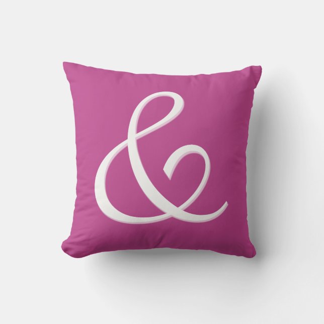 Ampersand Initial letter Monogram - cushion (Front)