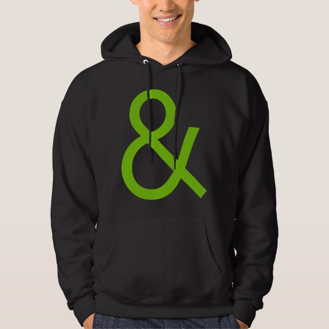 Ampersand - Martian Green on Dark Hoodie (Front)