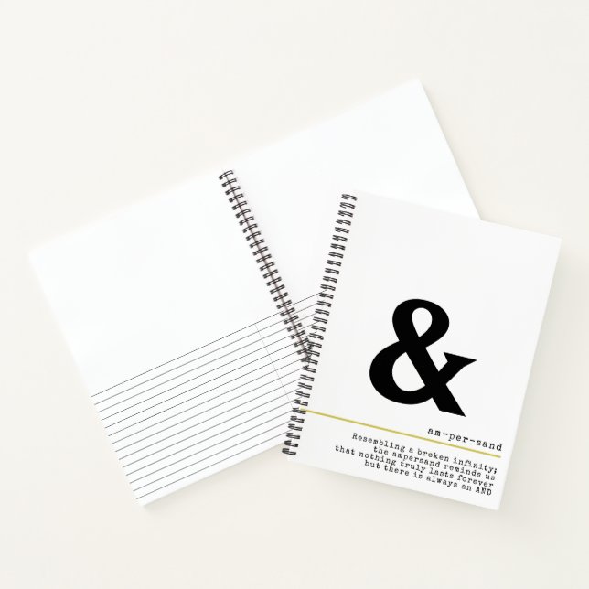 Ampersand Minimal Black Typography Notebook (Inside)