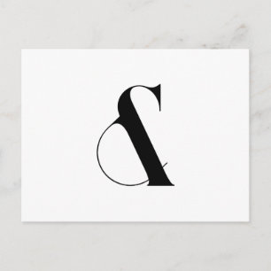 Ampersand Minimalist Modern Art Postcard