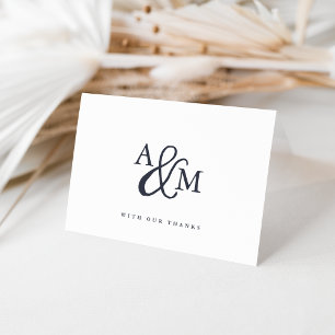 Ampersand Monogram Personalized Wedding Thank You