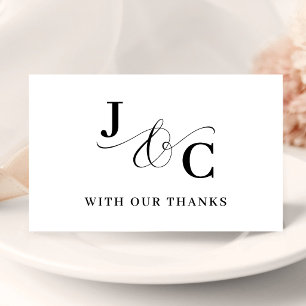 Ampersand Monogram Personalized Wedding Thank You Card