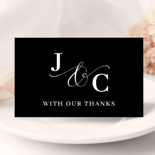 Ampersand Monogram Personalized Wedding Thank You Card