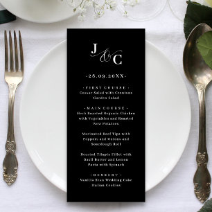 Ampersand Monogram Wedding Menu