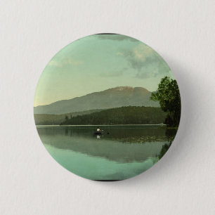 Ampersand Mountain at Round Lake (Middle Saranac) 2 Inch Round Button