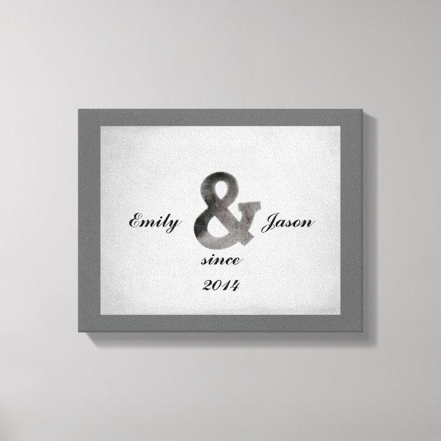 ampersand on wrapped canvas personalized (Front)