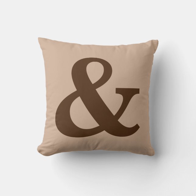 Ampersand "&" Oreiller à lancer à l'accent (Recto)
