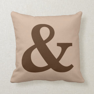 Ampersand "&" Oreiller à lancer à l'accent