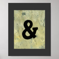 ampersand poster wall art home decor