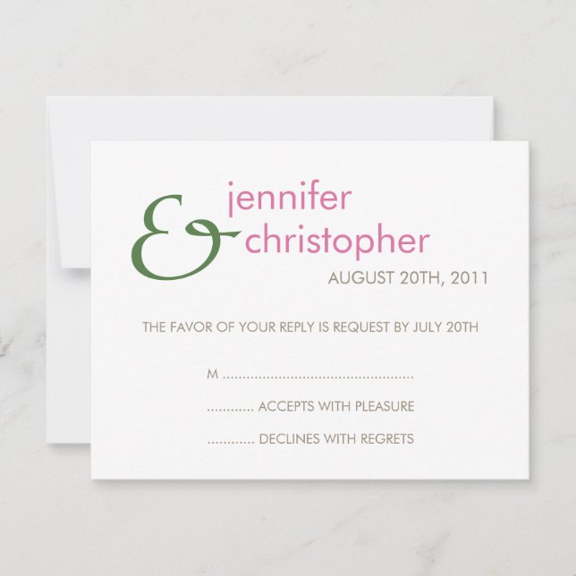 Ampersand :: RSVP Card (Front)