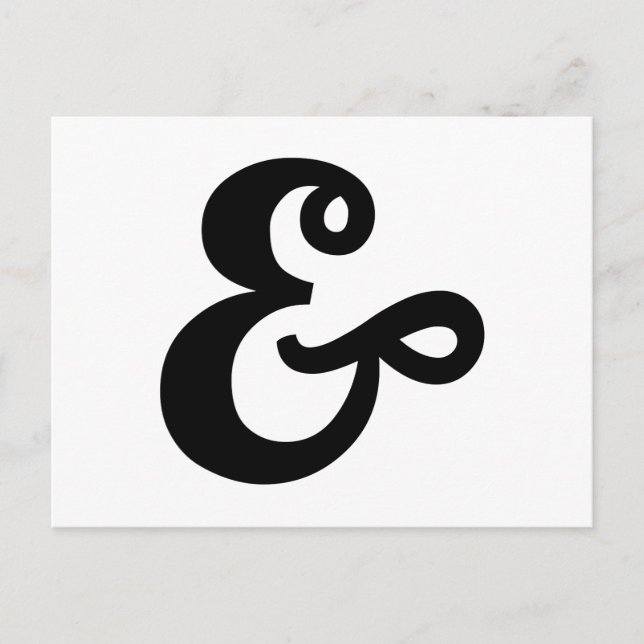 &, ampersand sign postcard (Front)