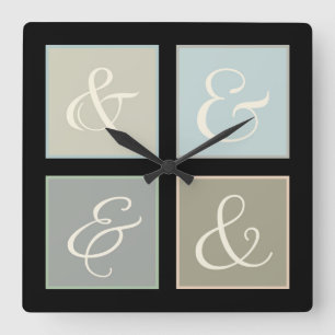 Ampersand Square Square Wall Clock
