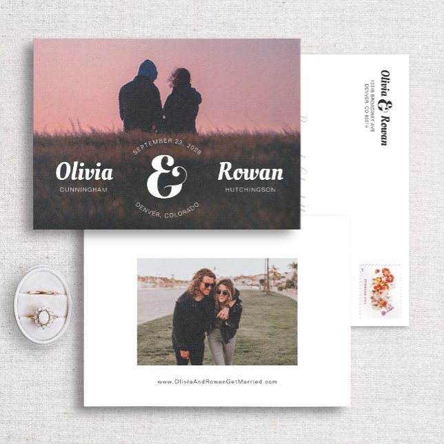 Ampersand Stamp Full Photo Save The Date Card (Creator Uploaded)