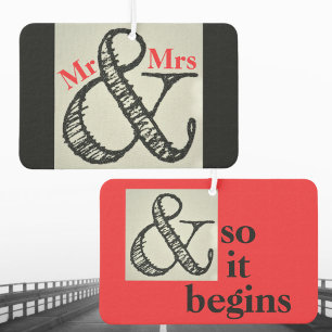 Ampersand Symbol And So It Begins Funny Newlyweds Air Freshener