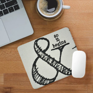 Ampersand Symbol And So It Begins Grey Mouse Pad