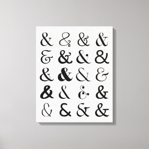 Ampersand Symbols Canvas Print