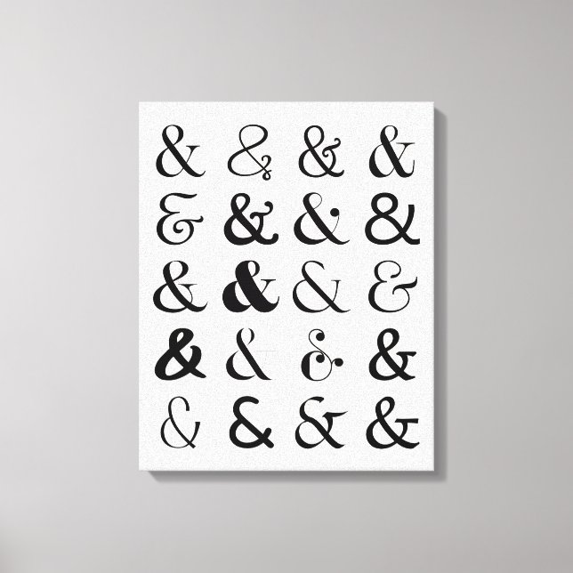 Ampersand Symbols Canvas Print (Front)
