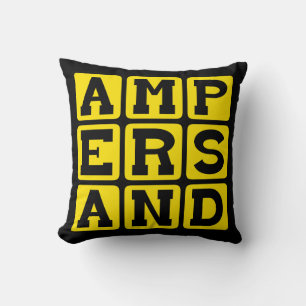Ampersand, Type of Punctuation Throw Pillow