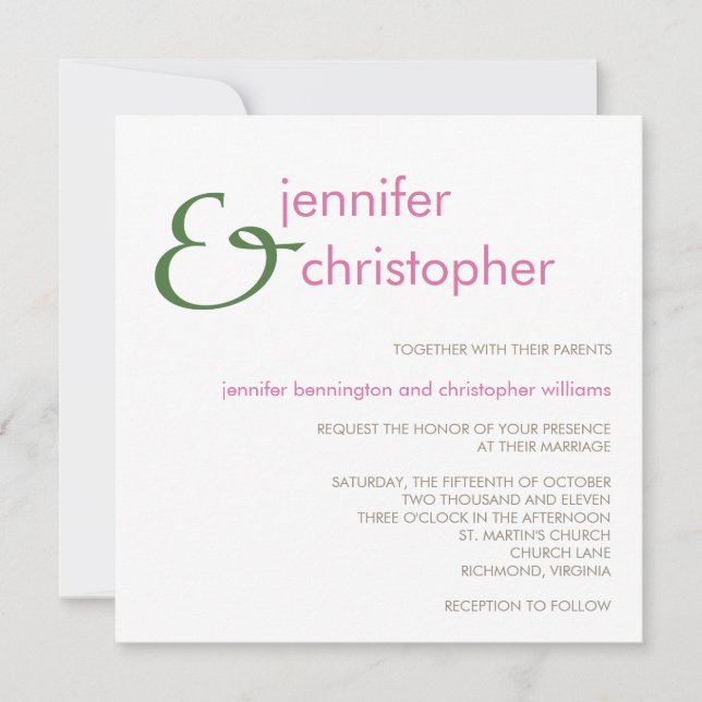 Ampersand :: Wedding Invitation (Front)