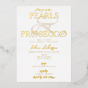 Ampersand White Pearls & Prosecco Bridal Shower