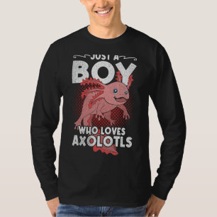 Amphibian Axolotl Boys Cute Animal Mexican Axolot T-Shirt