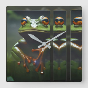 Amphibios I Ken Gauge Art Square Wall Clock