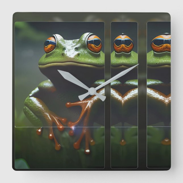 Amphibios I Ken Gauge Art Square Wall Clock (Front)