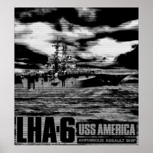 Amphibious assault ship America Poster