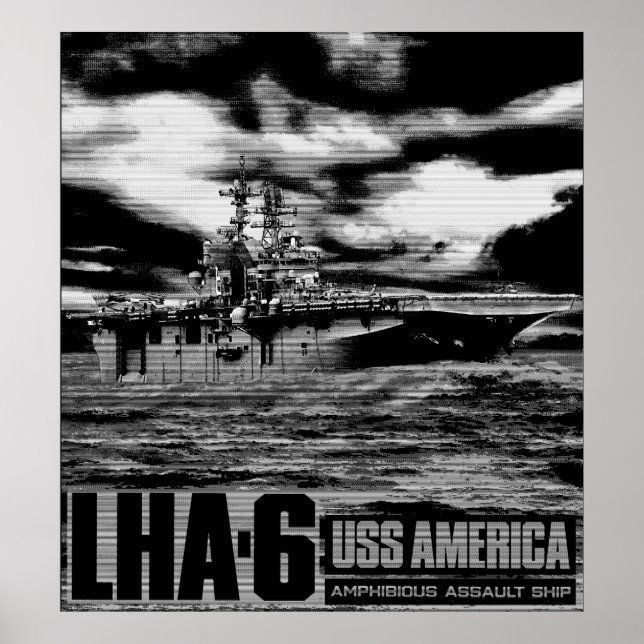 Amphibious assault ship America Poster (Front)