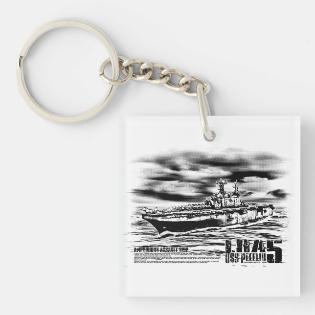 Amphibious assault ship Peleliu Aif keychain (Front)