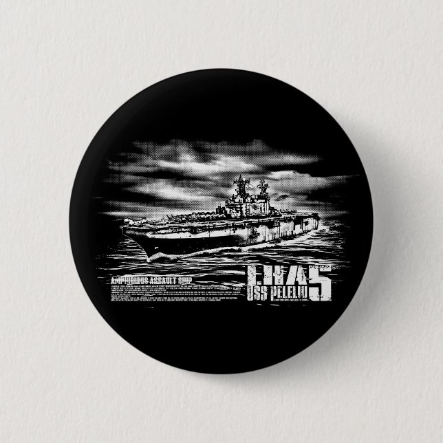 Amphibious assault ship Peleliu Button (Front)