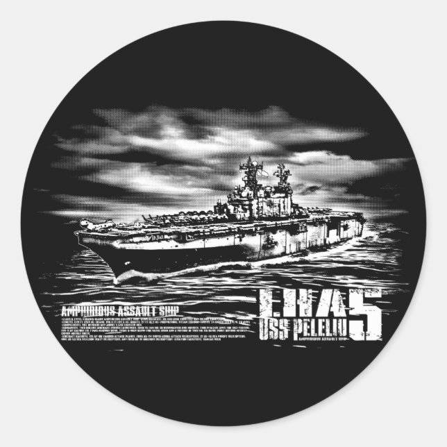 Amphibious assault ship Peleliu Sticker (Front)